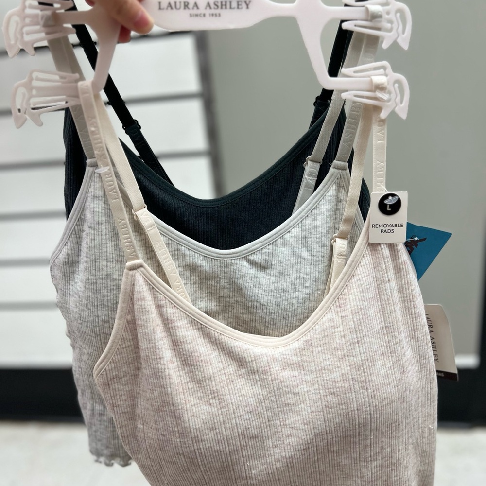 Laura Ashley Soft Cream Ribbed Top